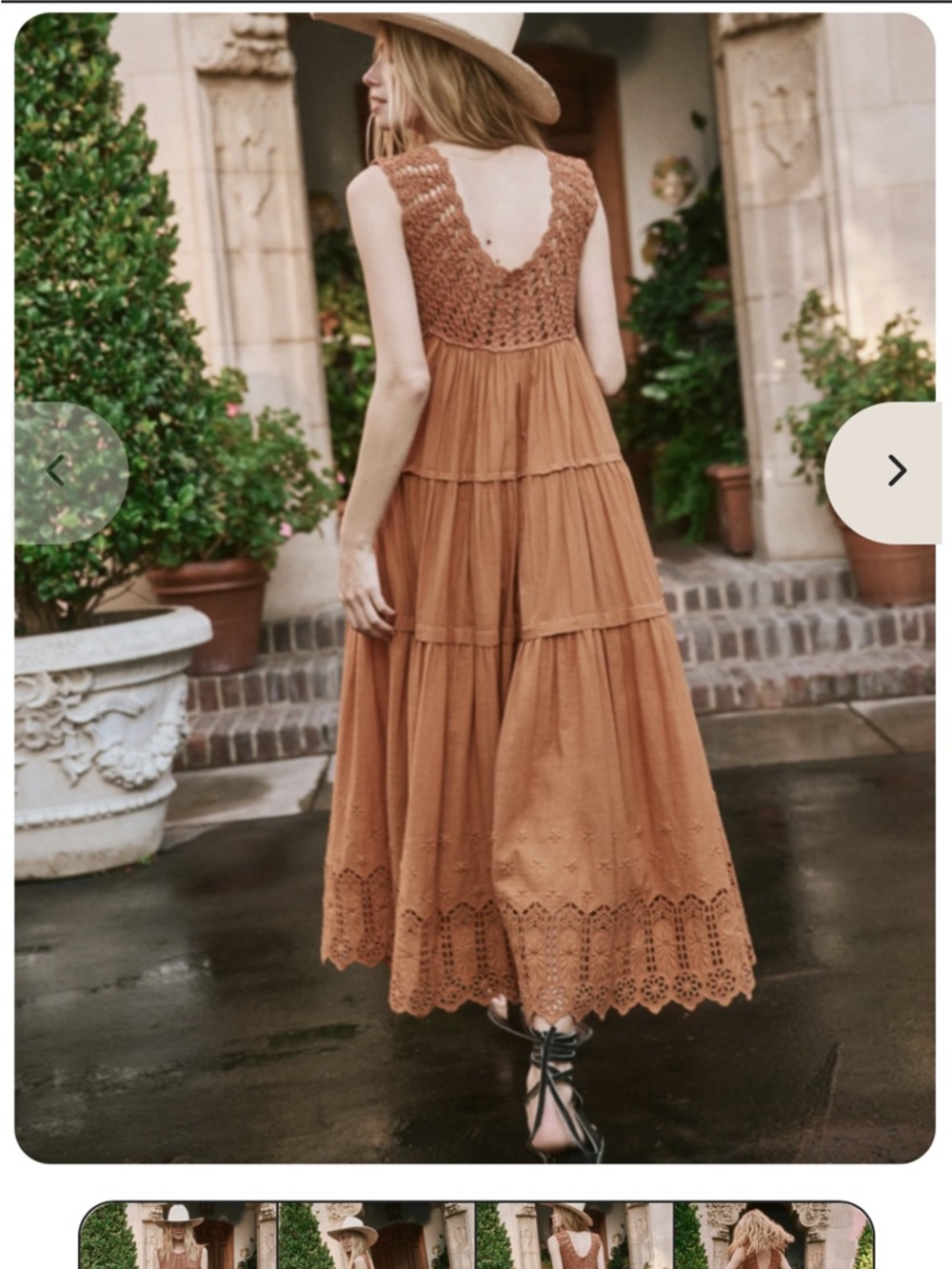 THE GREAT. The Soleil Dress in Canyon - Picture 3 of 9
